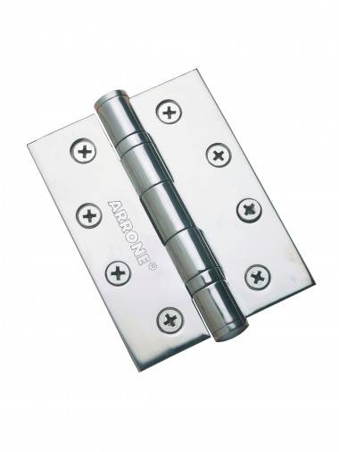 Grade 13 ball race stainless steel butt hinges (102 x 102 x 3mm) - 2 finishes
