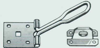 Wire hasp & staple - black japanned