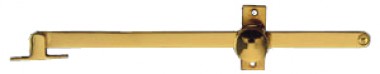 Screw down stay - polished brass