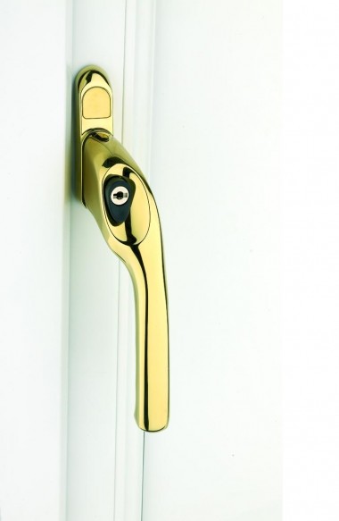 Espagnolette window handles - polished brass
