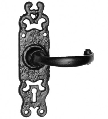 Black antique lever on plate