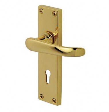 Architectural victorian lever lock - stainless brass