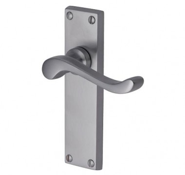 Contract scroll  lever furniture - satin chrome