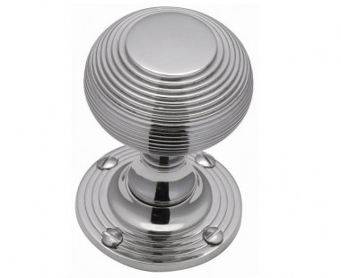 Reeded mortice knob set - 4 finishes