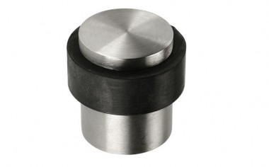 Floor mounted door stop - satin stainless steel