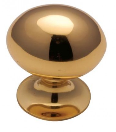Egg cupboard knob - polished brass