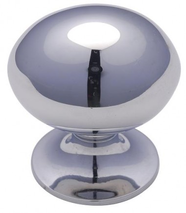 Egg cupboard knob - polished chrome