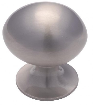 Egg cupboard knob - satin nickel