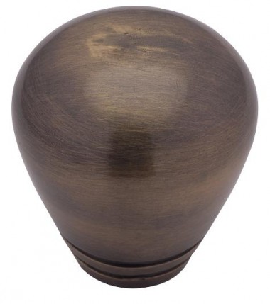 Bulb cupboard knob - distressed brass