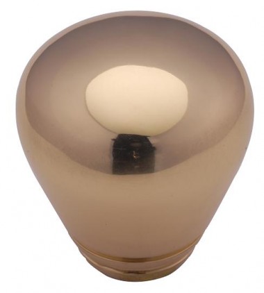 Bulb cupboard knob - polished brass