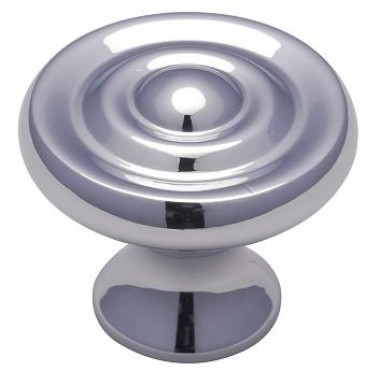 Ripple cupboard knob - polished chrome