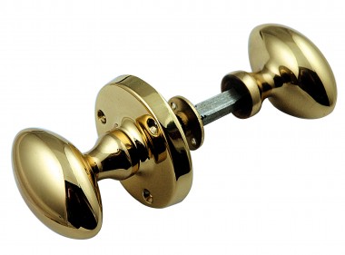 Oval rim knob set - 3 finishes