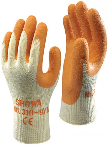 Showa yellow grip gloves