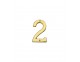Numerals (100mm) - Stainless brass - Click to Zoom
