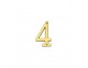 Numerals (100mm) - Stainless brass - Click to Zoom