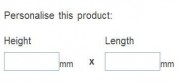 Custom size plates