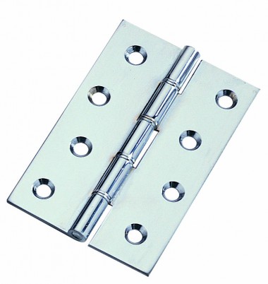 Polished chrome butt hinges - washered