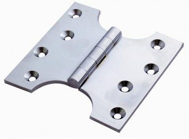 Satin chrome parliament hinges