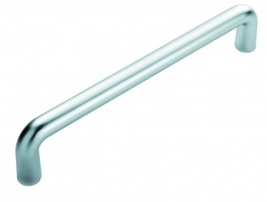 Bolt through cupboard handle - satin stainless steel
