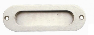 Rectangular flush pull - satin stainless steel