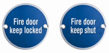 SAA fire door signs - 75mm