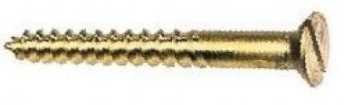 Countersunk woodscrews - solid brass