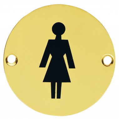 Circular signs 75mm - polished brass