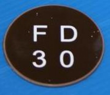 Circular plastic FD signs