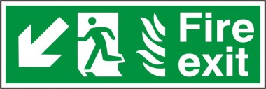 Fire exit signs (public buildings/NHS) 150 x 450mm