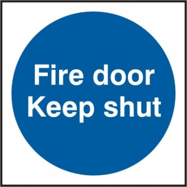 Fire door signs 100 x 100mm