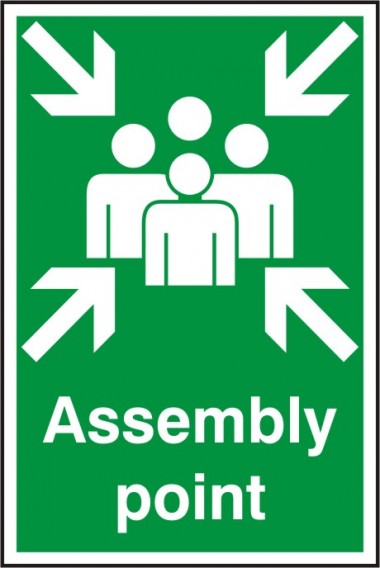 Assembly point sign 200 x 300mm