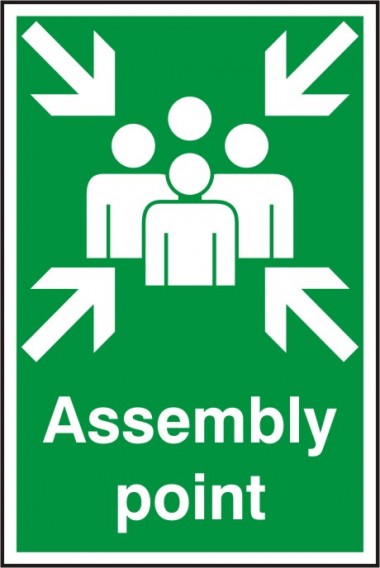 Assembly point sign 200 x 300mm