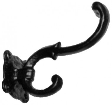 Black antique hat & coat hook