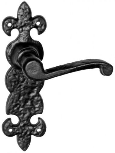 Black antique lever on plate
