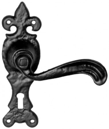 Black antique lever on plate