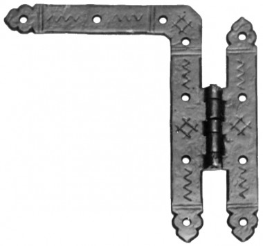 Black antique 'H' hinges - 7