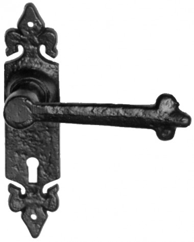 Black antique lever on plate