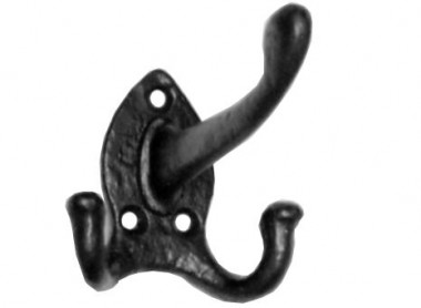 Black antique hat & coat hook