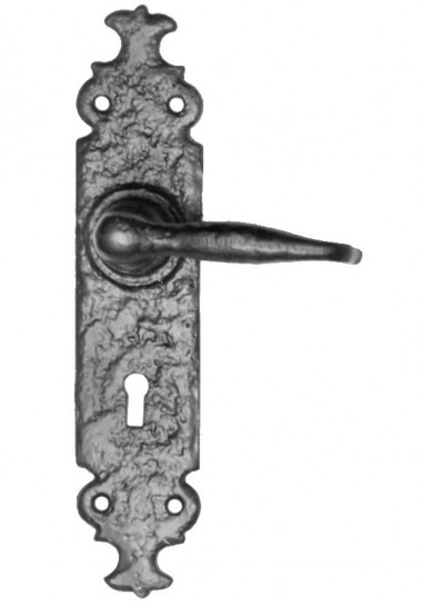 Black antique lever on plate