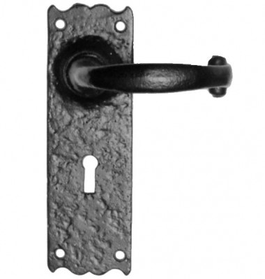 Black antique lever on plate