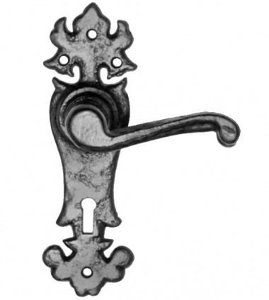 Black antique lever on plate