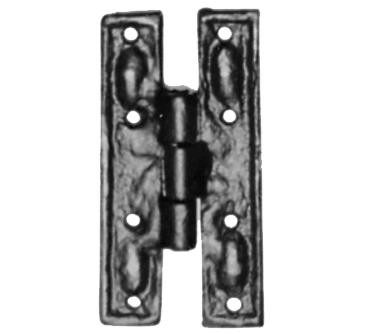 Black antique 'H' hinges - 3 3/4