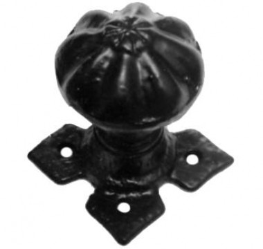 Black antique door knobs - mortice