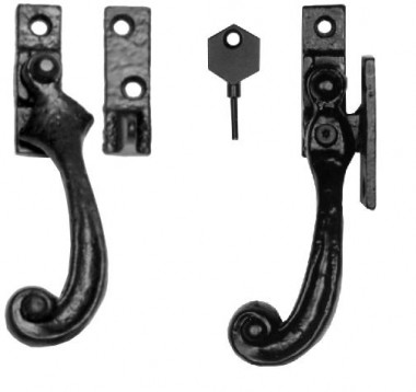 Black antique casement fastener