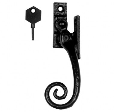 Black antique lockable casement fastener