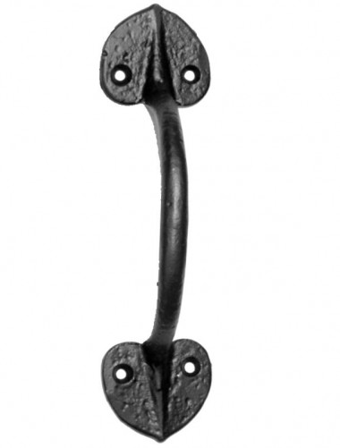 Black antique pull handle - 8 1/2