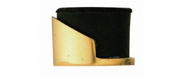 Shielded door stop - Polished brass