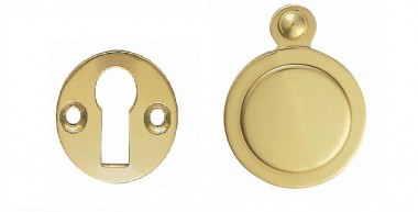Face fix escutcheons 32mm - polished brass