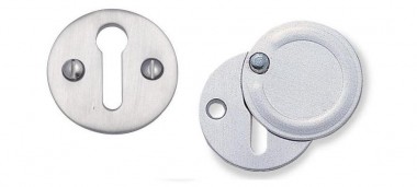 Face fix escutcheons 32mm - satin chrome