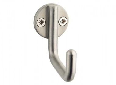 Satin stainless steel coat hook - designer